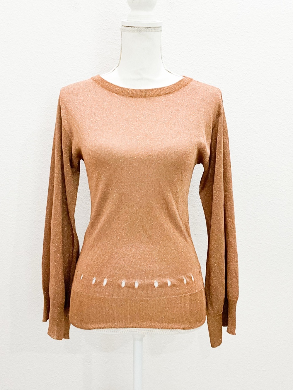 Dolce & Gabbana Women's Metallic Viscos Lightweight Sweater Size 36/38